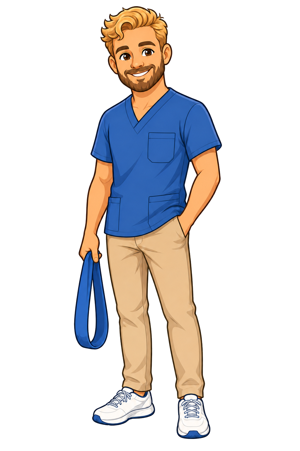 Illustrierte Darstellung von Max, Physiotherapeut im Physiozentrum Stork